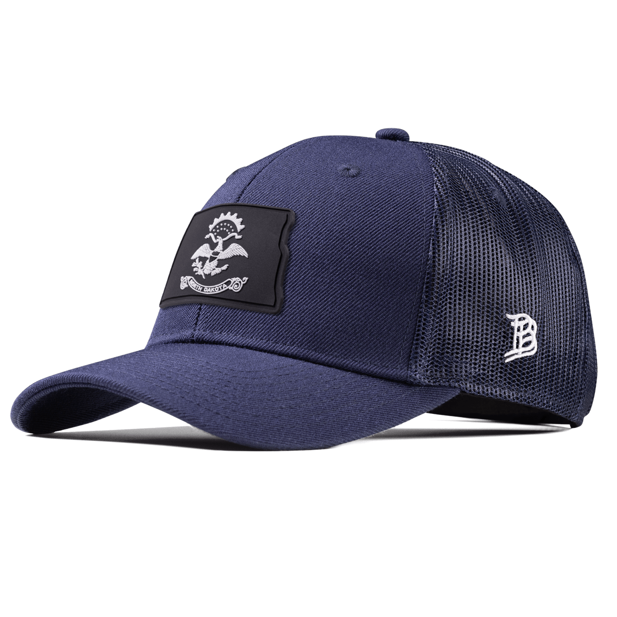 North Dakota Vintage Curved Trucker  Navy