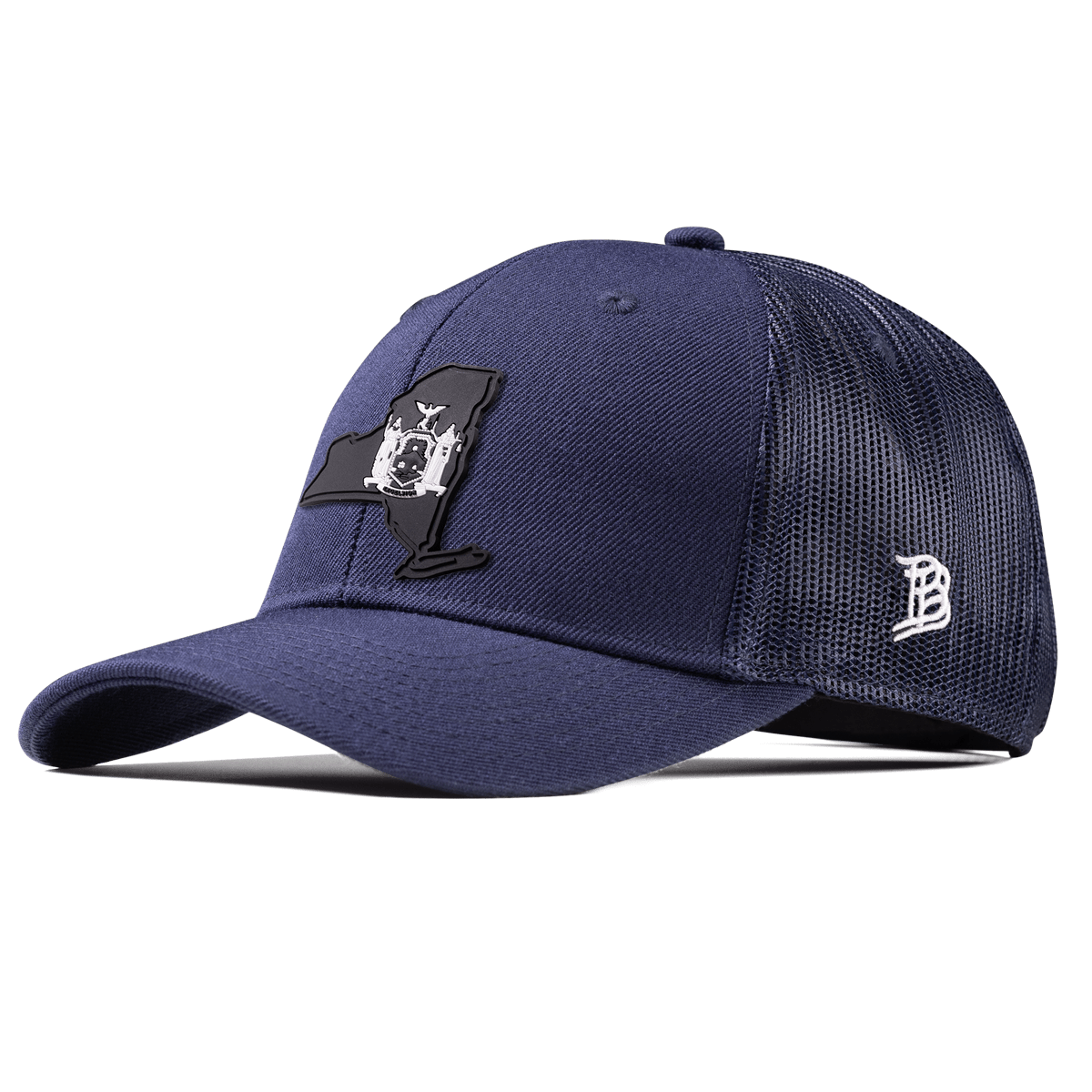 New York Vintage Curved Trucker  Navy
