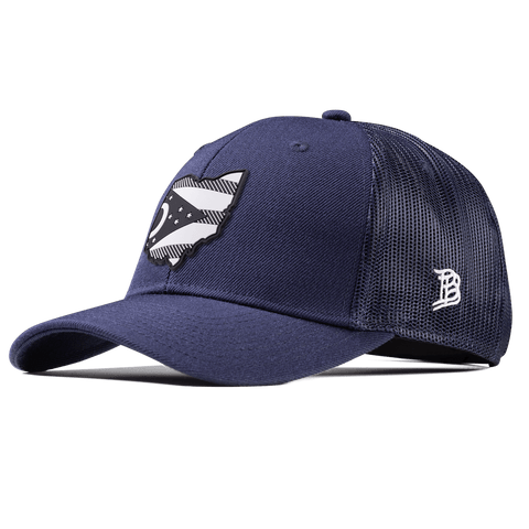 Ohio Vintage Curved Trucker  Navy