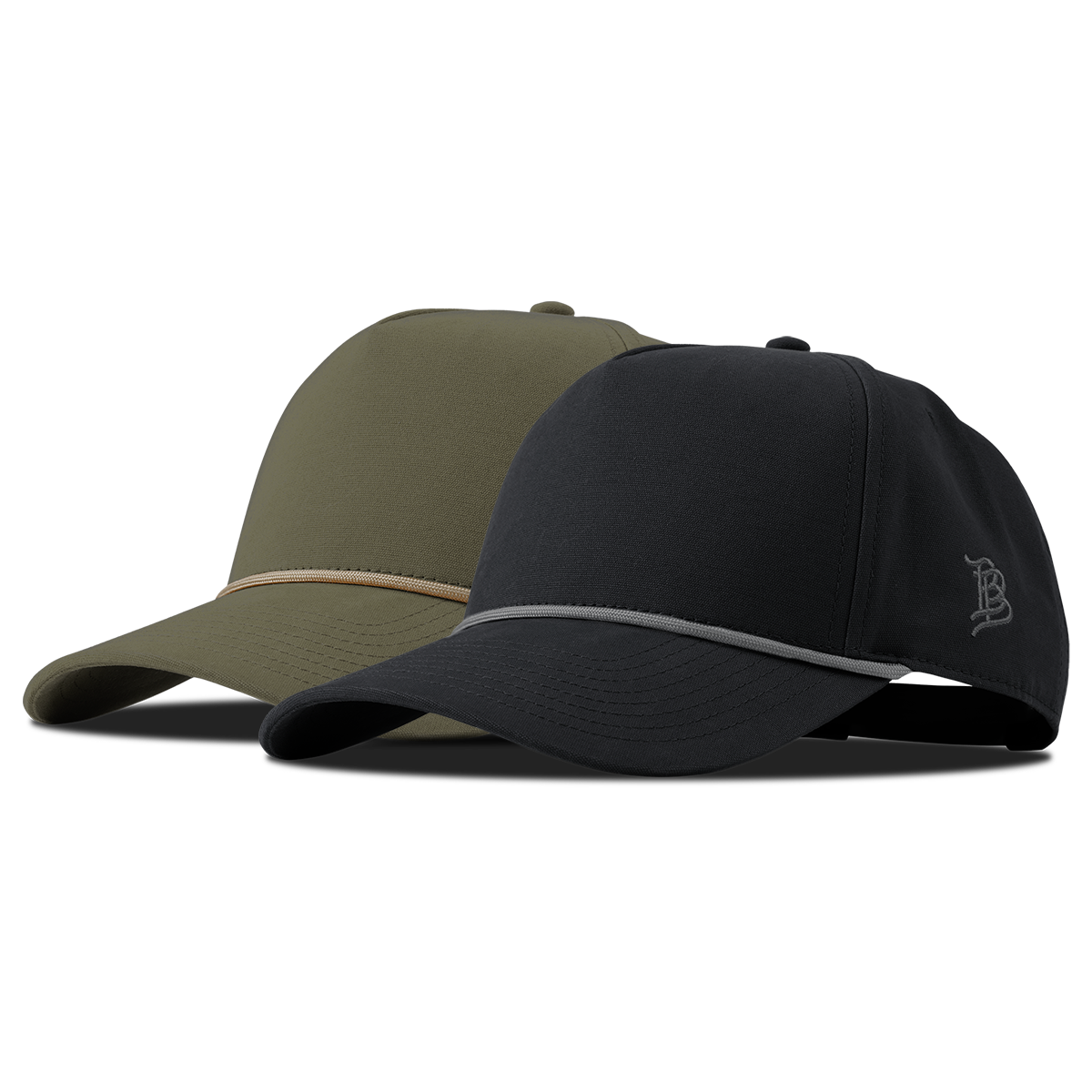 Bare Canvas 5 Panel Rope 2-Pack Vintage Black + Vintage Loden