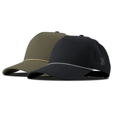 Bare Canvas 5 Panel Rope 2-Pack Vintage Black + Vintage Loden
