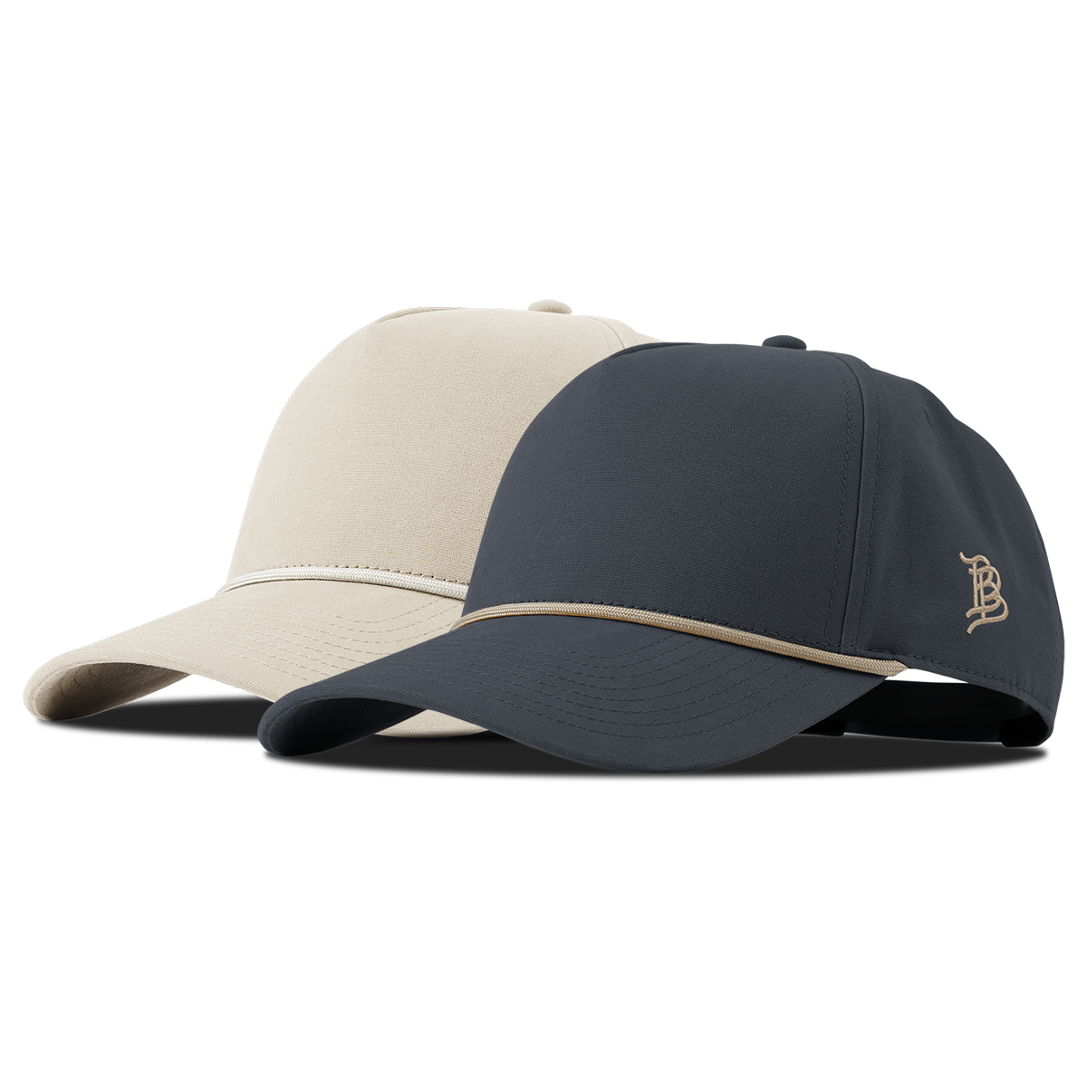 Bare Canvas 5 Panel Rope 2-Pack Vintage Navy + Beige