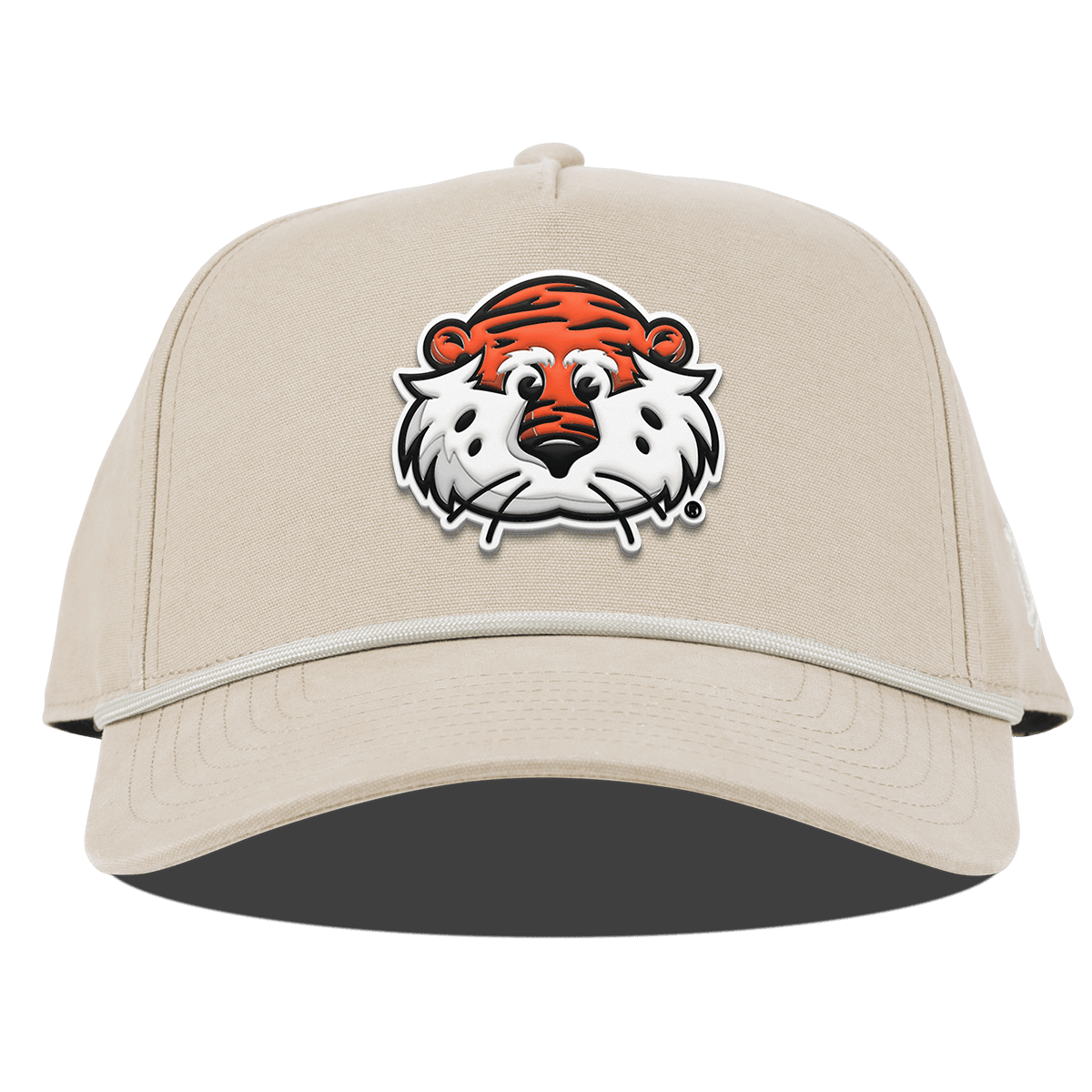 Auburn University "Aubie The Tiger" Curved Canvas 5 Panel Rope Beige