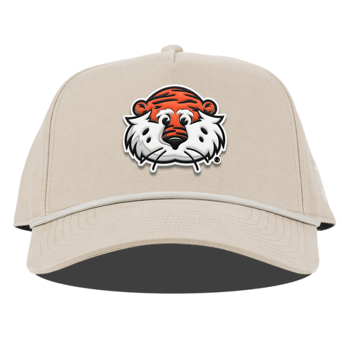 Auburn University "Aubie The Tiger" Curved Canvas 5 Panel Rope Beige