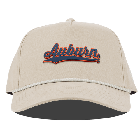 Auburn University "Auburn Script" Curved Canvas 5 Panel Rope Beige