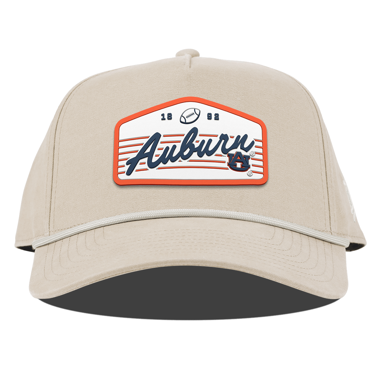 Auburn University "Auburn Tigers Football" Legacy Curved Canvas 5 Panel Rope Beige