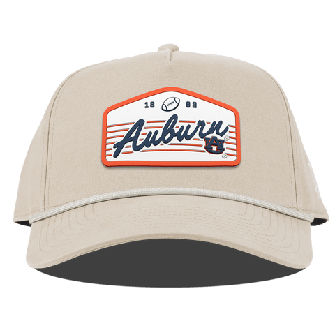 Auburn University "Auburn Tigers Football" Legacy Curved Canvas 5 Panel Rope Beige