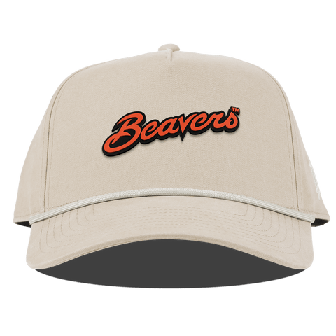 Oregon State University "Beavers Script" Curved 5 Panel Canvas Rope Beige