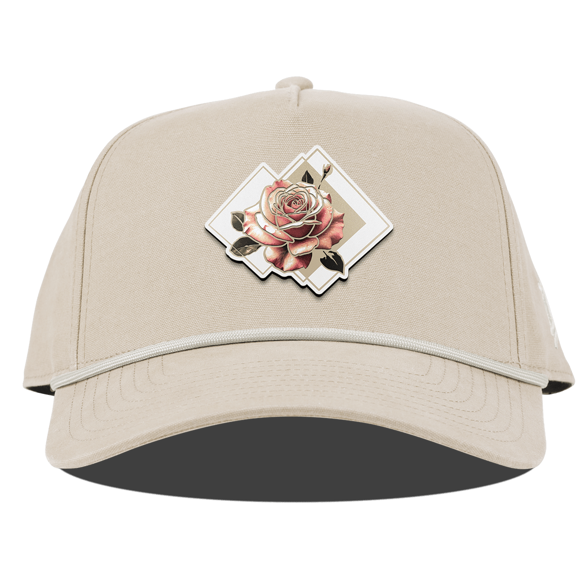 Blush Rose Curved Canvas 5 Panel Rope Beige