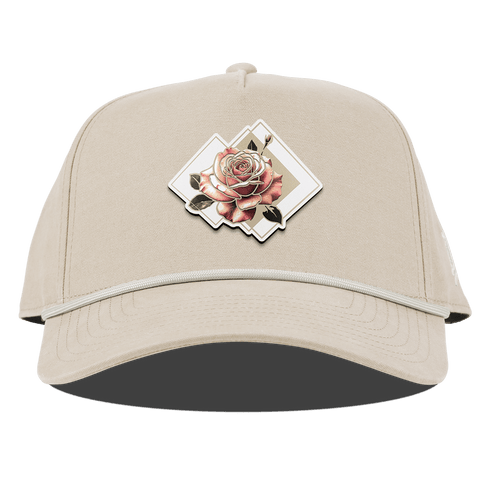 Blush Rose Curved Canvas 5 Panel Rope Beige