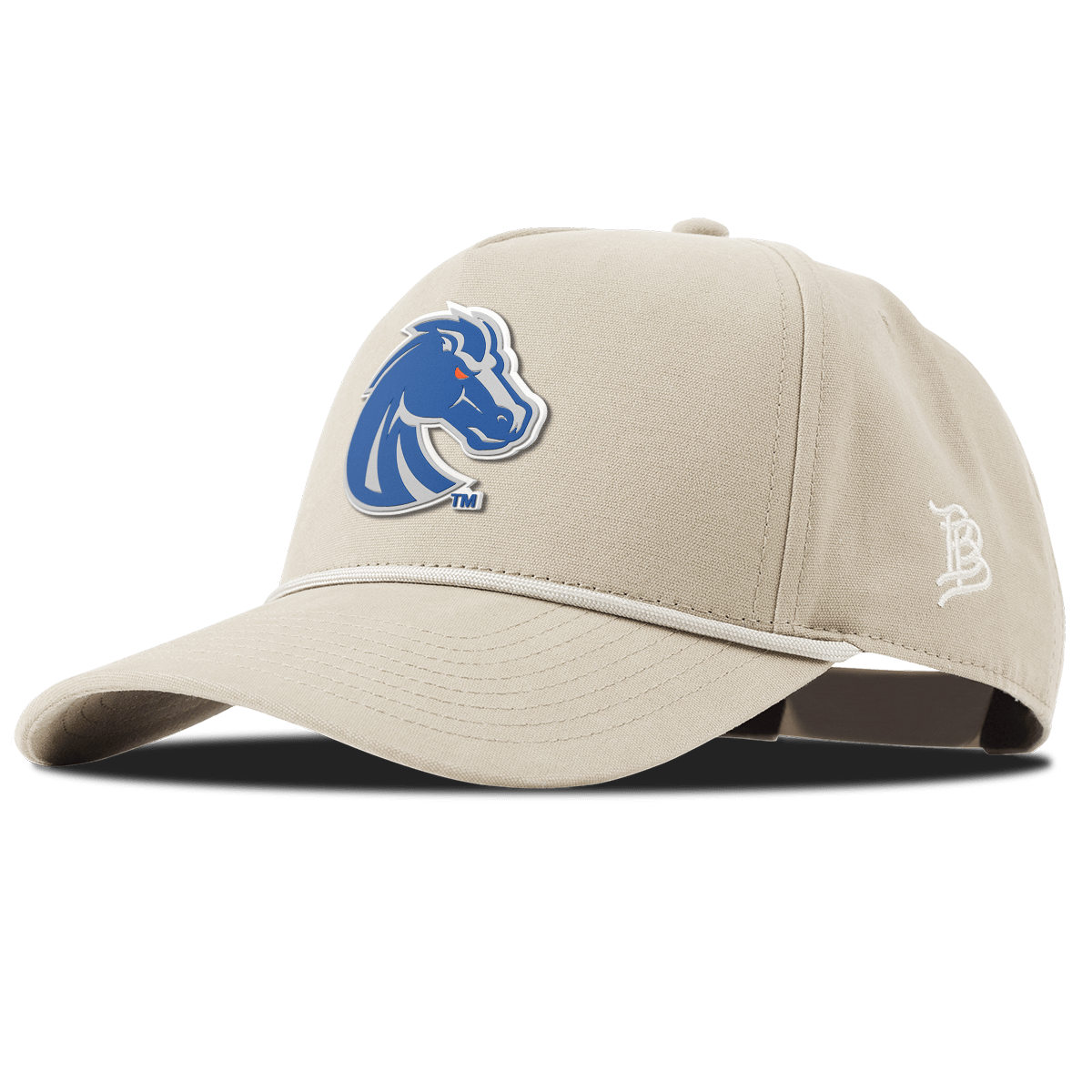 Boise State University "Boise State Broncos Gray" Curved Canvas 5 Panel Rope Beige