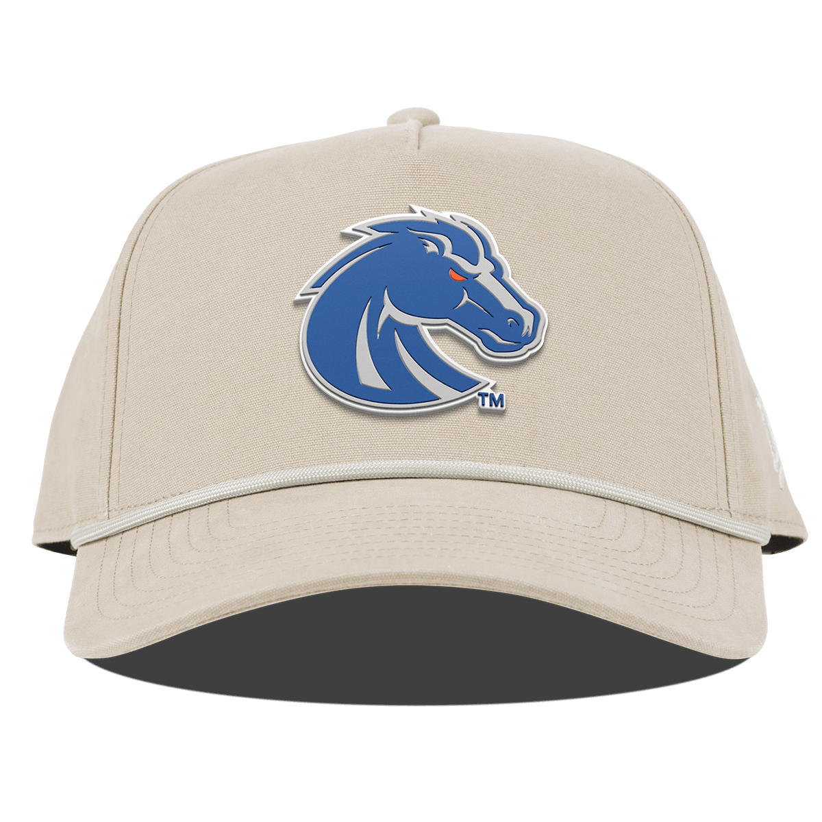 Boise State University "Boise State Broncos Gray" Curved Canvas 5 Panel Rope Beige