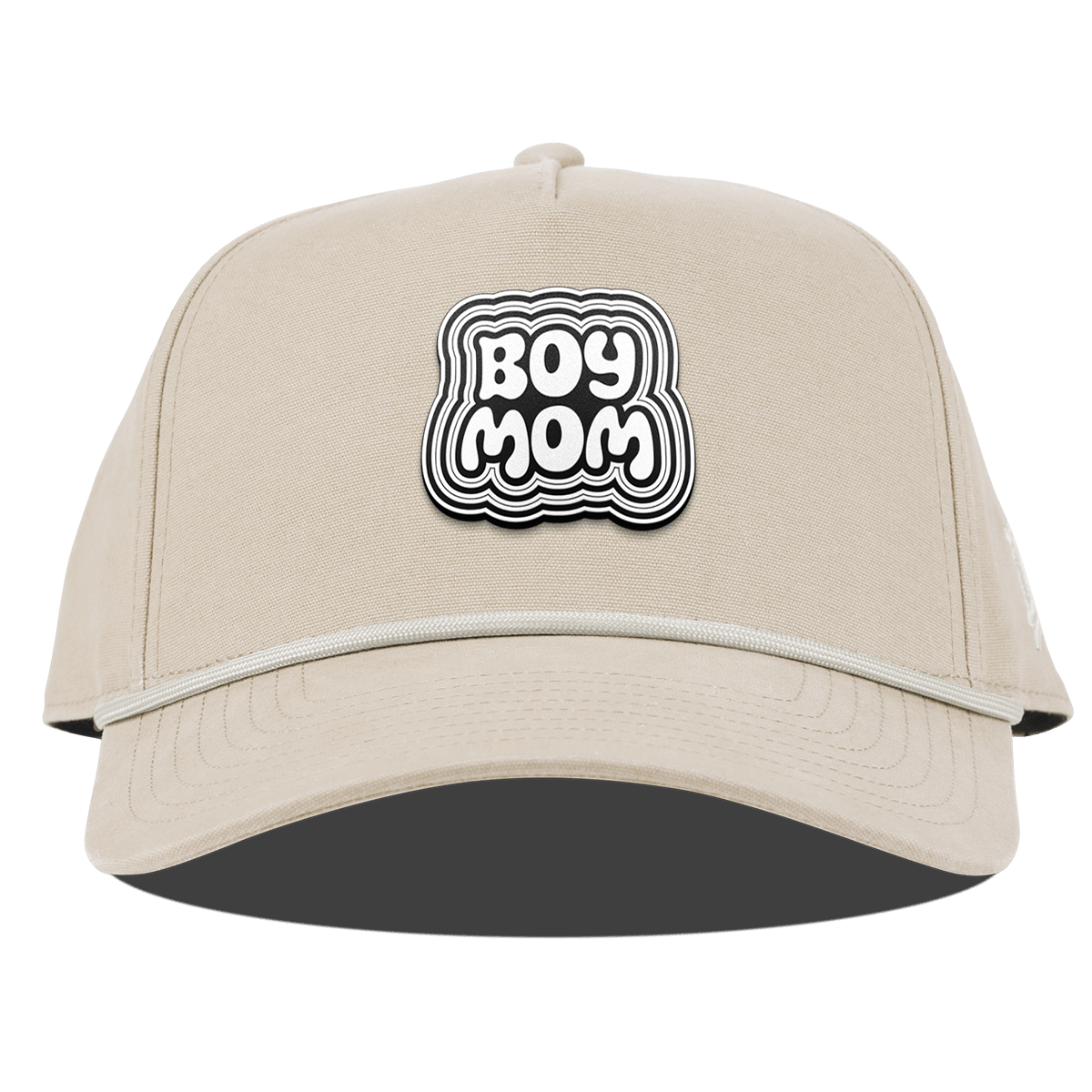 Boy Mom Curved Canvas 5 Panel Rope Beige