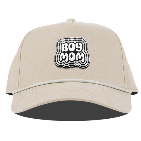 Boy Mom Curved Canvas 5 Panel Rope Beige