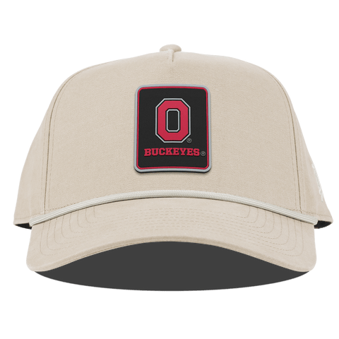 Ohio State University "Buckeyes Badge" Curved Canvas 5 Panel Rope Beige