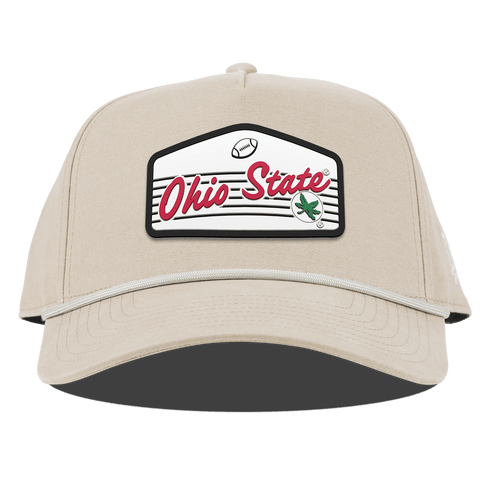 Ohio State University "Buckeyes Football'" Curved Canvas 5 Panel Rope Beige