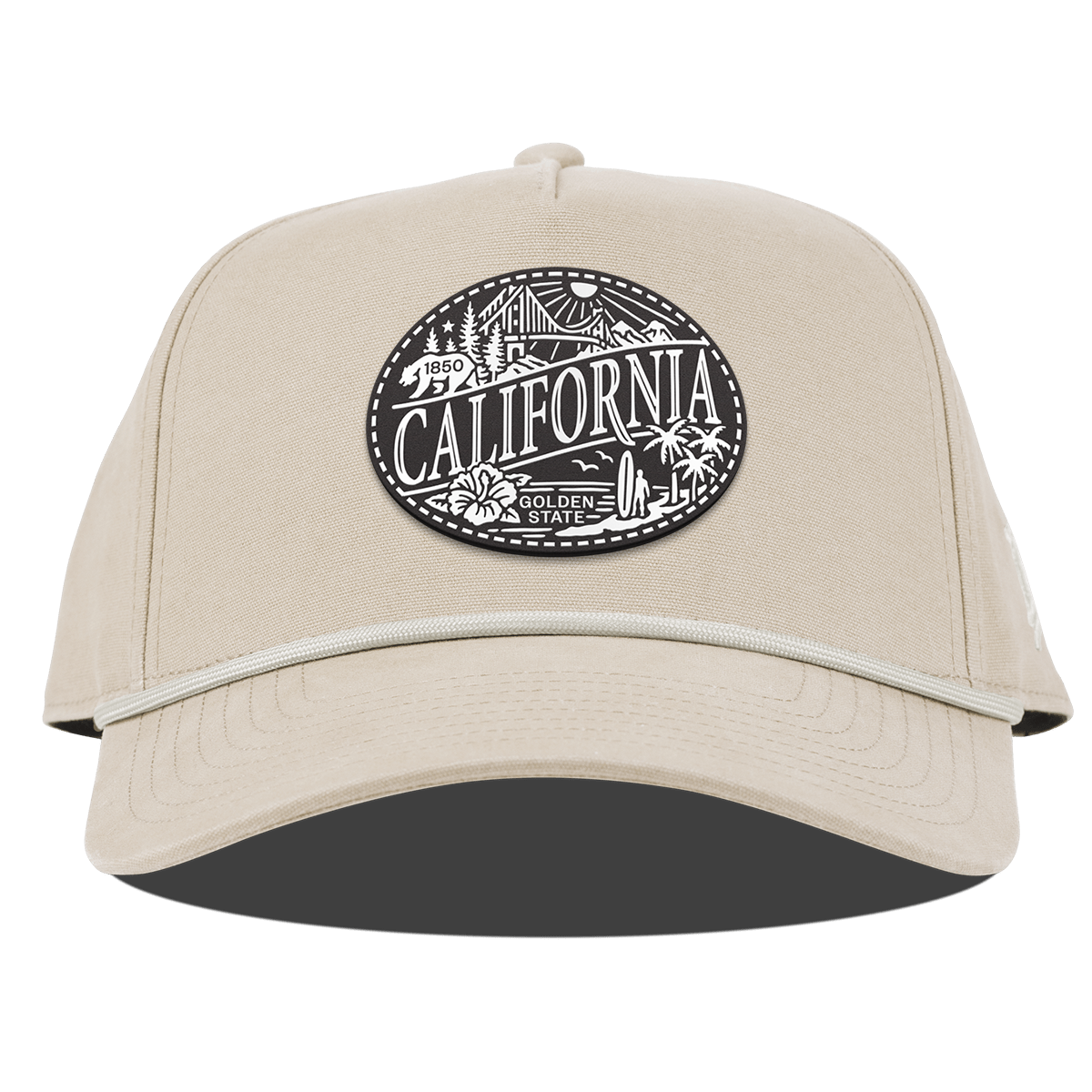 California Traveler Curved Canvas 5 Panel Rope Beige