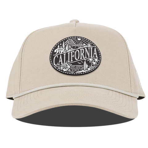 California Traveler Curved Canvas 5 Panel Rope Beige
