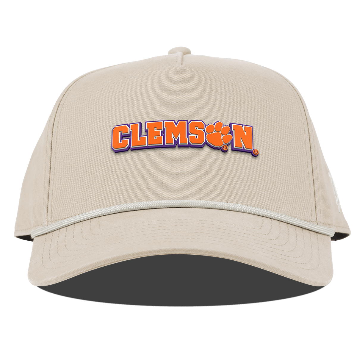 Clemson University "Clemson Block" Curved Canvas 5 Panel Rope Beige