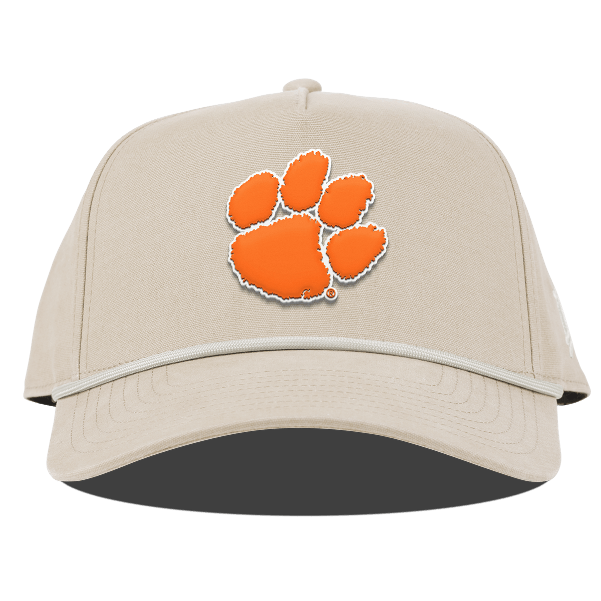 Clemson University "Clemson Tiger Paw" Curved Canvas 5 Panel Rope Beige