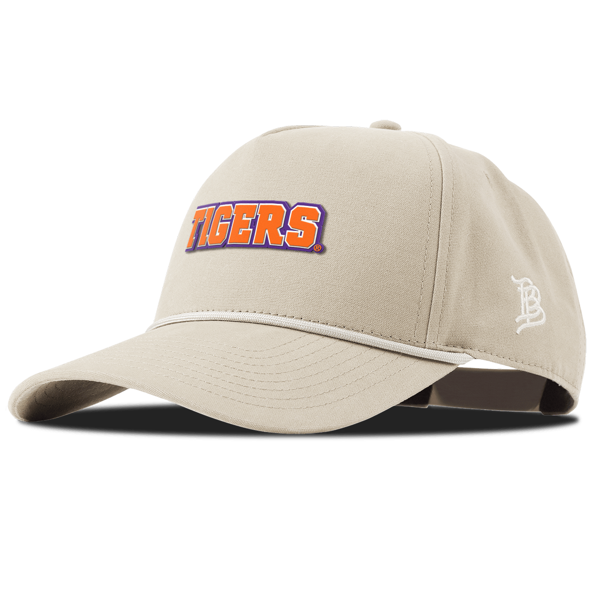 Clemson University "Clemson Tigers Block" Curved Canvas 5 Panel Rope Beige