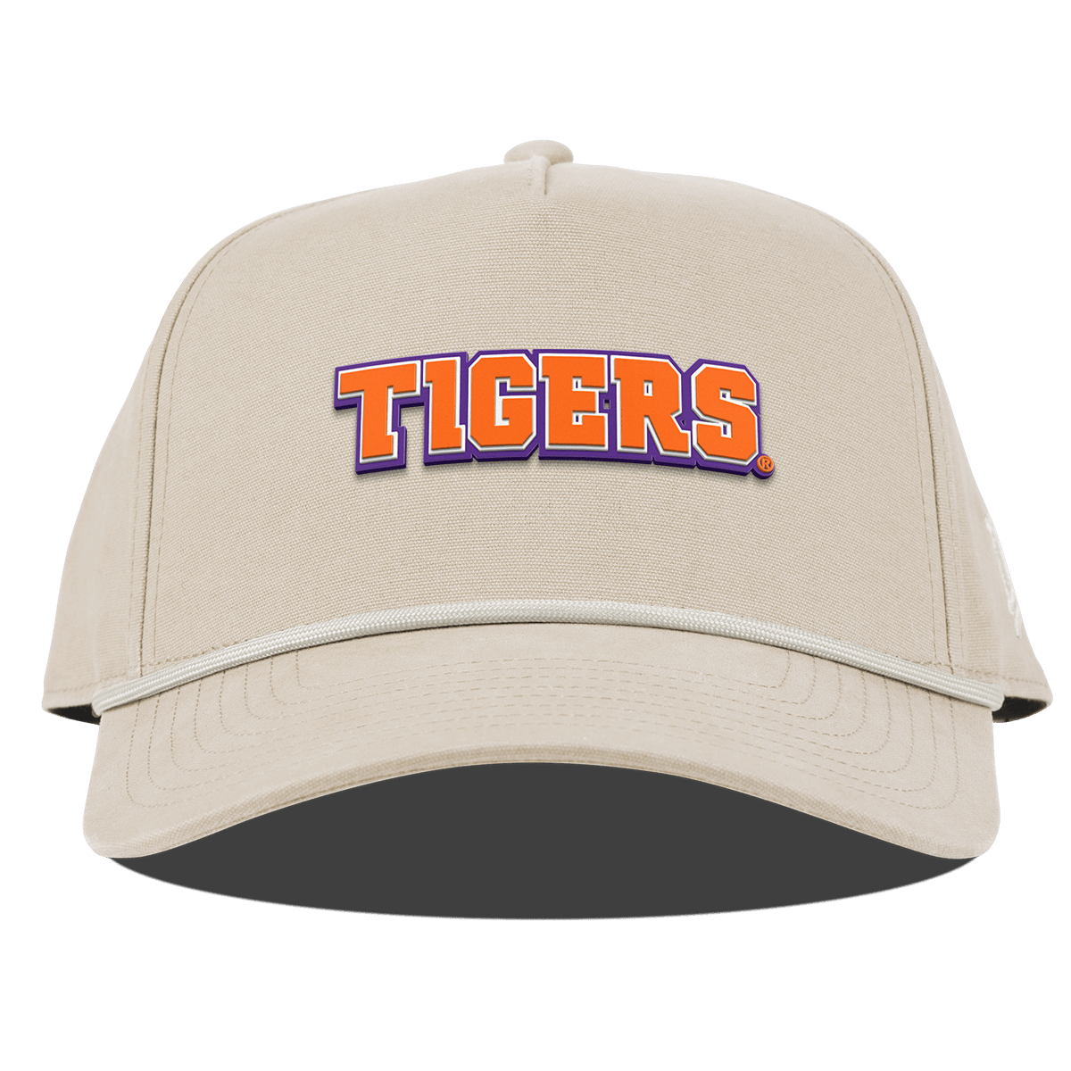 Clemson University "Clemson Tigers Block" Curved Canvas 5 Panel Rope Beige