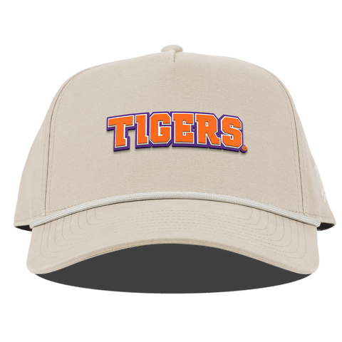 Clemson University "Clemson Tigers Block" Curved Canvas 5 Panel Rope Beige