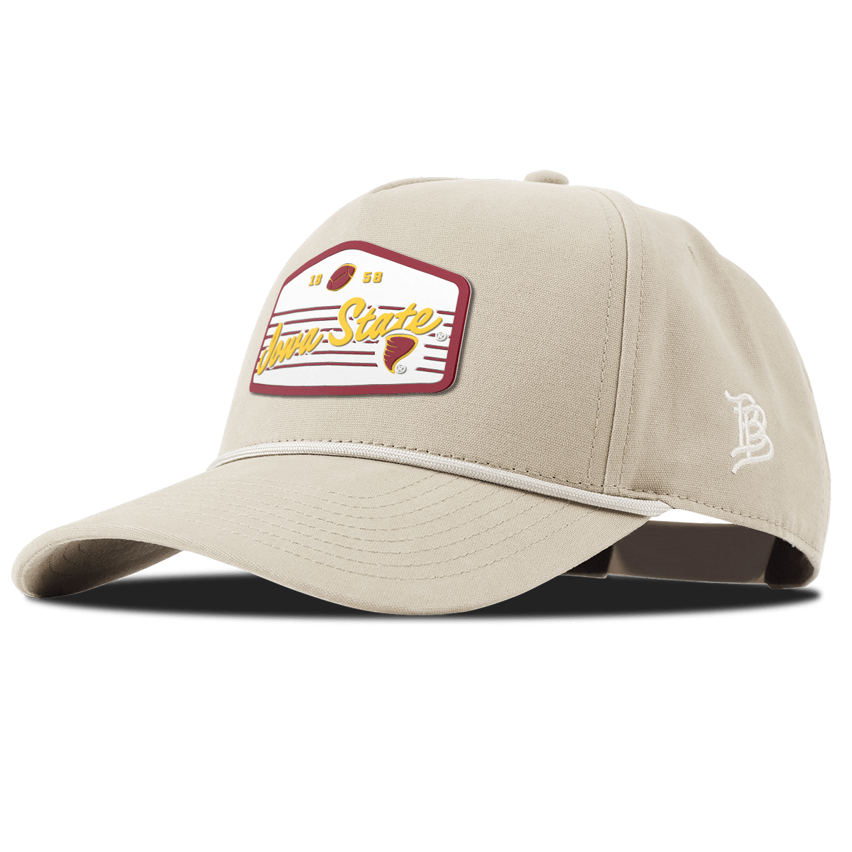 Iowa State University "Cyclones Football" Curved Canvas 5 Panel Rope Beige