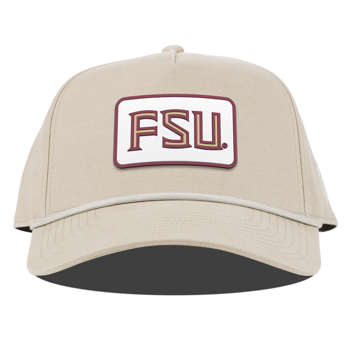 Florida State University "FSU Badge" Curved Canvas 5 Panel Rope Beige