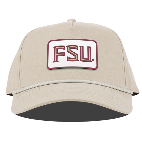 Florida State University "FSU Badge" Curved Canvas 5 Panel Rope Beige