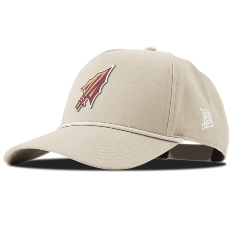 Florida State University "FSU Spear Tip" Curved Canvas 5 Panel Rope Beige