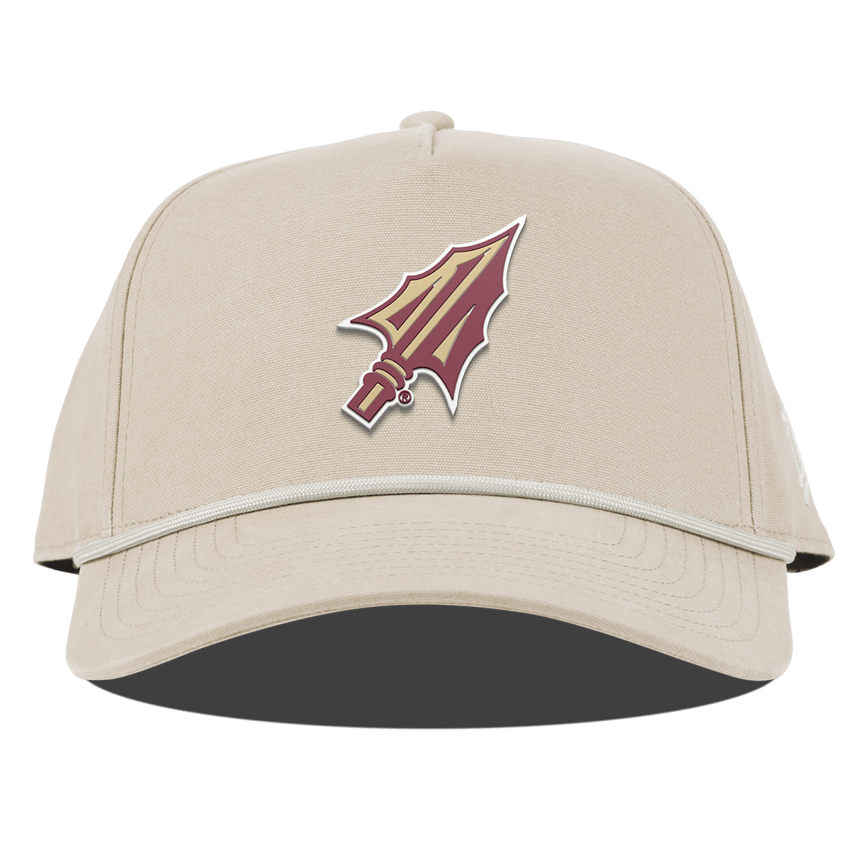 Florida State University "FSU Spear Tip" Curved Canvas 5 Panel Rope Beige