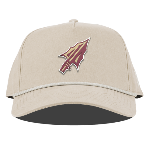 Florida State University "FSU Spear Tip" Curved Canvas 5 Panel Rope Beige