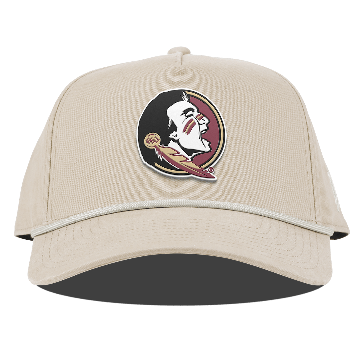 Florida State University "FSU Team Logo" Curved Canvas 5 Panel Rope Beige