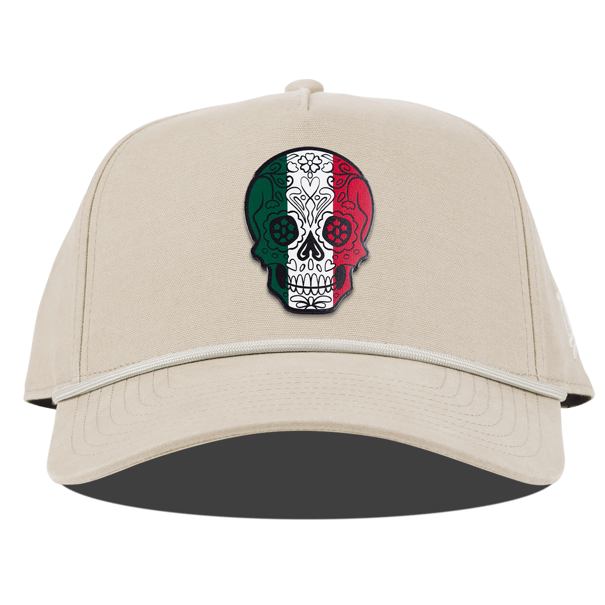 Fiesta Sugar Skull Curved Canvas 5 Panel Rope Beige
