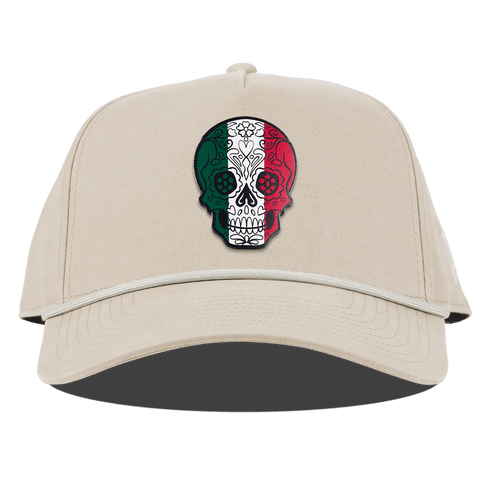 Fiesta Sugar Skull Curved Canvas 5 Panel Rope Beige