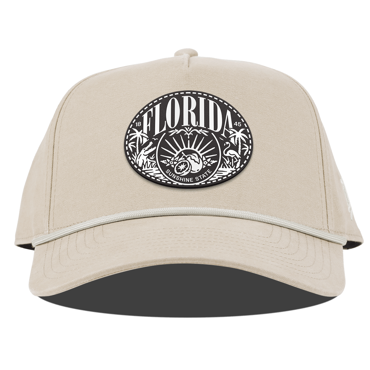 Florida Traveler Curved Canvas 5 Panel Rope Beige