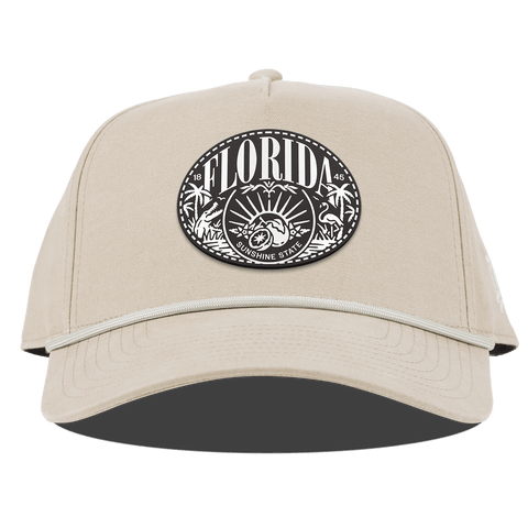 Florida Traveler Curved Canvas 5 Panel Rope Beige