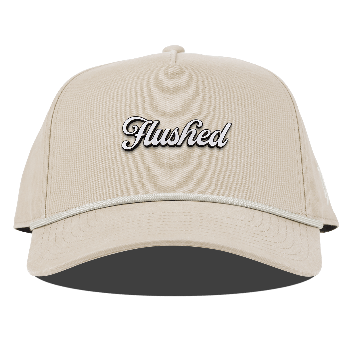 Flushed Script Curved Canvas 5 Panel Rope Beige