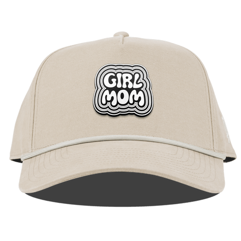 Girl Mom Curved Canvas 5 Panel Rope Beige