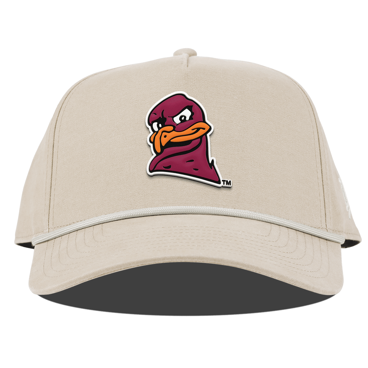 Virginia Tech University "HokieBird" Curved Canvas 5 Panel Rope Beige