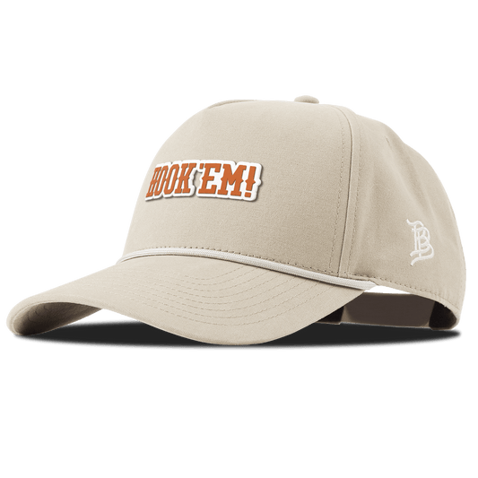 University of Texas "Hook'Em Horns" Curved Canvas 5 Panel Rope Beige