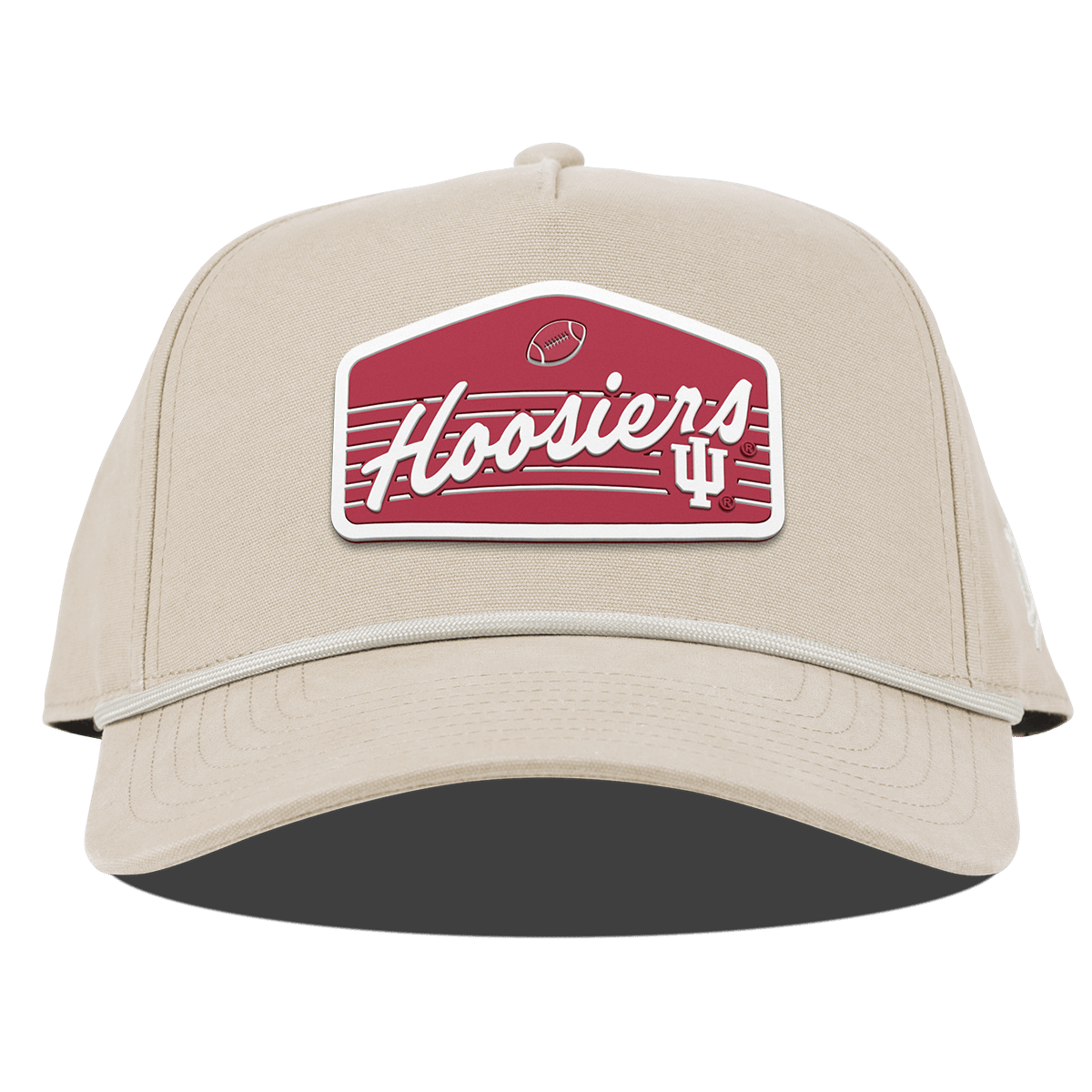 Indiana University "Hoosiers Football" Curved Canvas 5 Panel Rope Beige