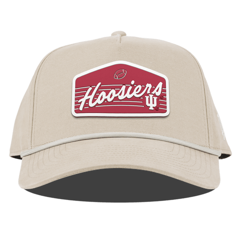 Indiana University "Hoosiers Football" Curved Canvas 5 Panel Rope Beige