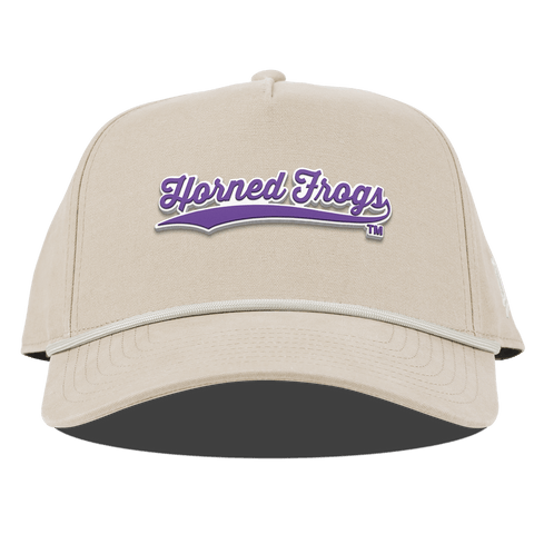 Texas Christian University "TCU Horned Frogs Scripts" Curved Canvas 5 Panel Rope Beige