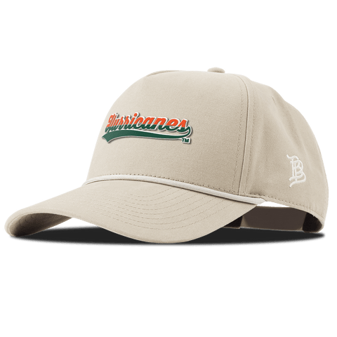 University of Miami "Hurricanes Script" Curved Canvas 5 Panel Rope Beige