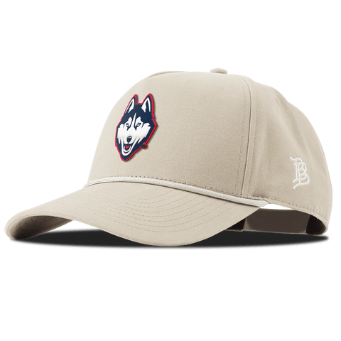University of Connecticut "Huskies Mascot" Curved Canvas 5 Panel Rope Beige