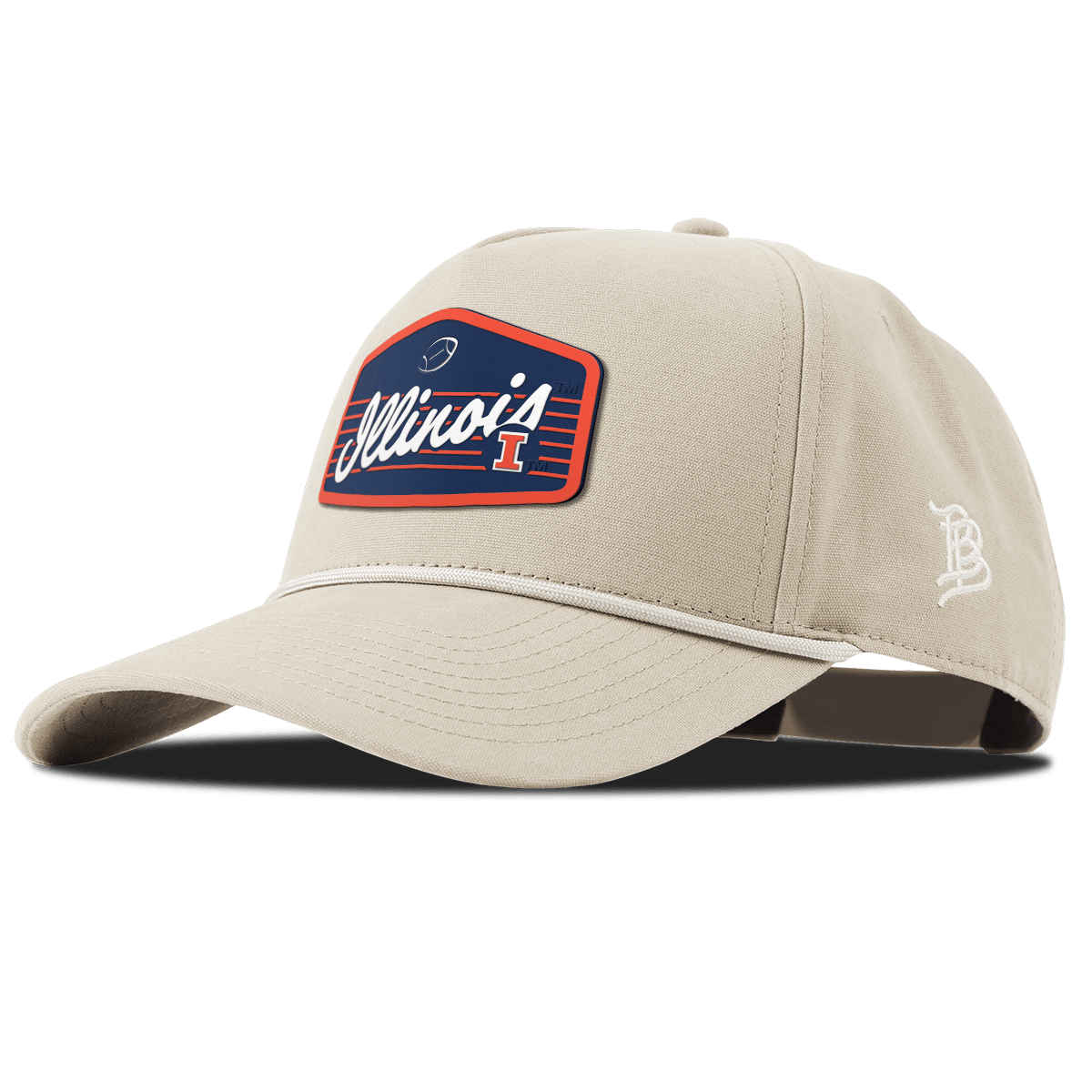 University of Illinois "Illini Football" Curved Canvas 5 Panel Rope Beige 