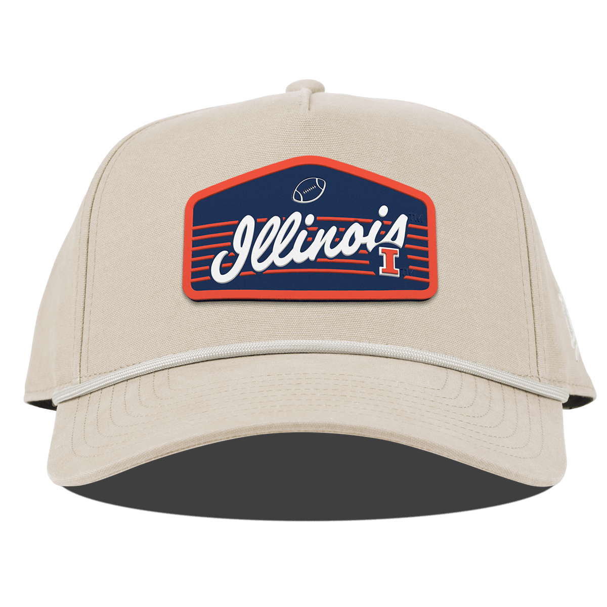 University of Illinois "Illini Football" Curved Canvas 5 Panel Rope Beige