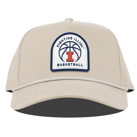 University of Illinois "Illinois Basketball" Curved Canvas 5 Panel Rope Beige